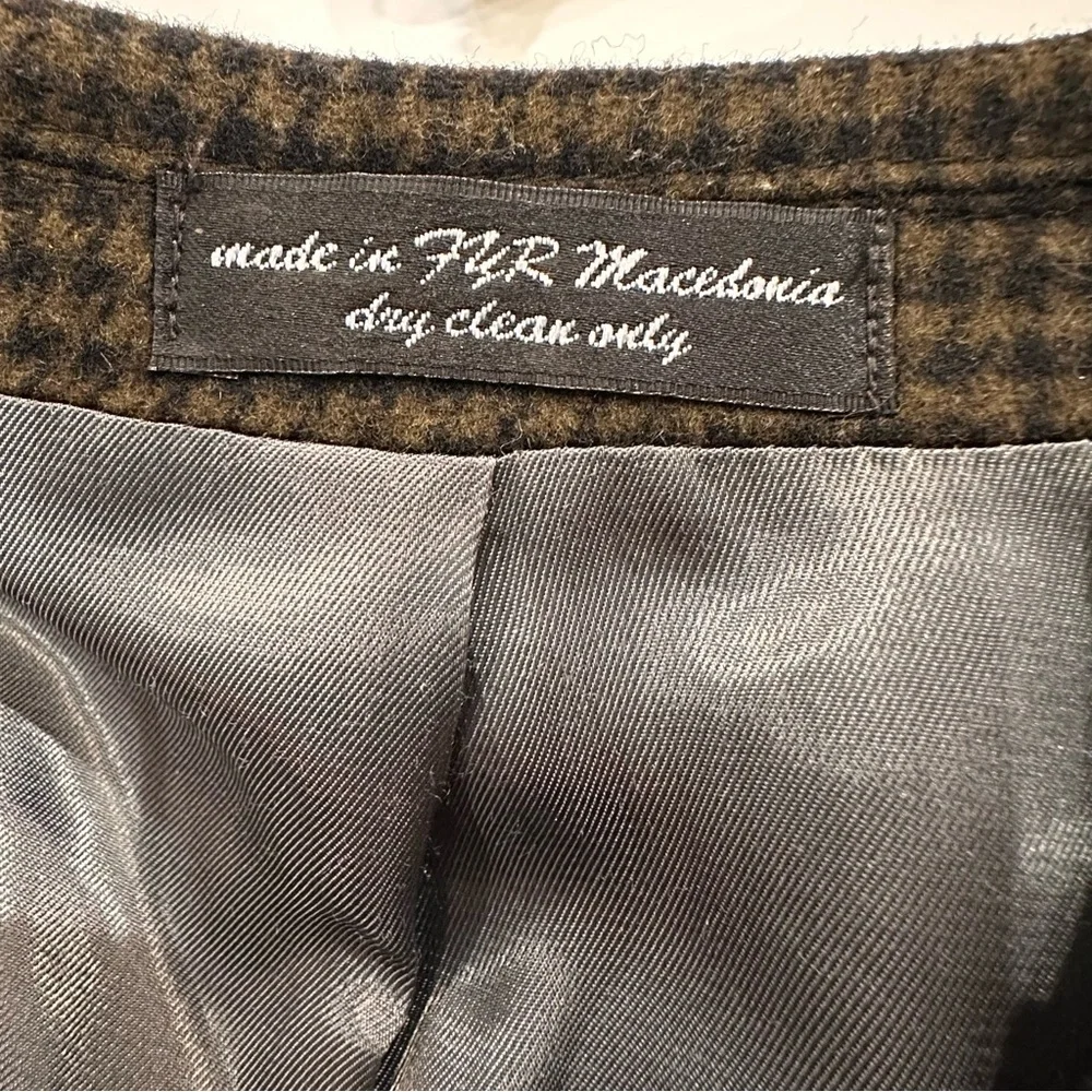 Zylos George Machado Cashmere Houndstooth Blazer Mens 42R Sport Coat Jacket